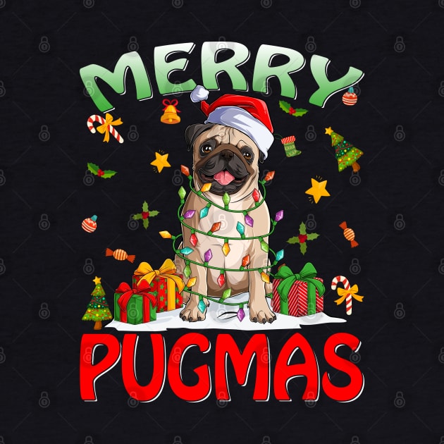 Merry Pugmas 2022 Xmas Pug Christmas Party Pug Lover by intelus